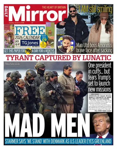 "Mad men" reads the headline on the front page of the Daily Mirror.