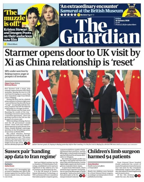 “Starmer opens door to UK visit by Xi as China relationship is 'reset'”.