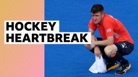 Team Great Britain react following defeat in the Men's Quarter Final 
