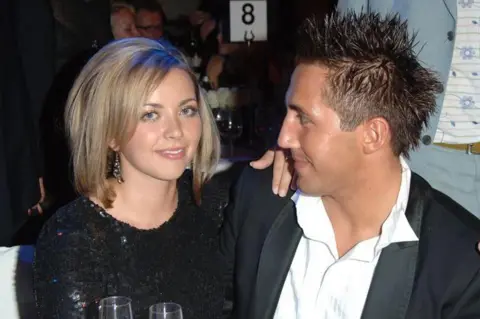 Getty Images Charlotte Church and Gavin Henson at dinner table 