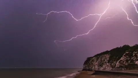 BBC Weather Watchers/Christian Lightning strikes out at sea.