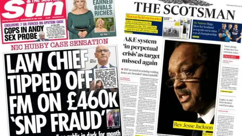 index picture combining the front pages of two newspapers