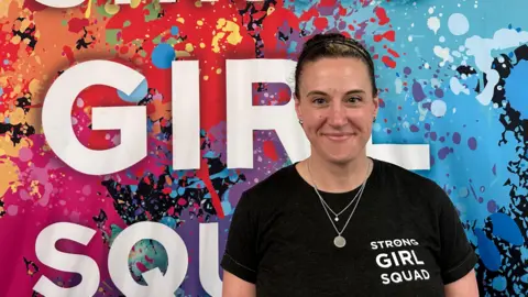 Jasmine Lowe/BBC News Kristen the head coach 