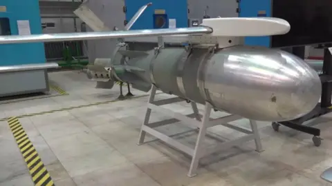 Russian defence ministry Russia showed off its latest version of a 1.5-tonne glide bomb earlier this year