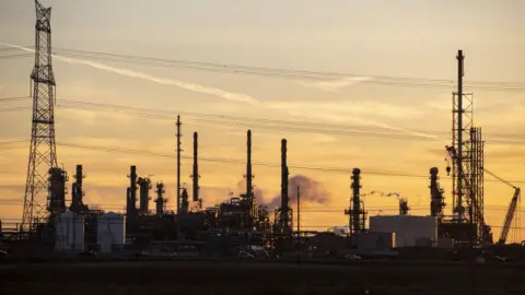 The Suncor Energy oil refinery in Edmonton, Alberta, Canada, on photographed on Wednesday, April 5, 2023. 