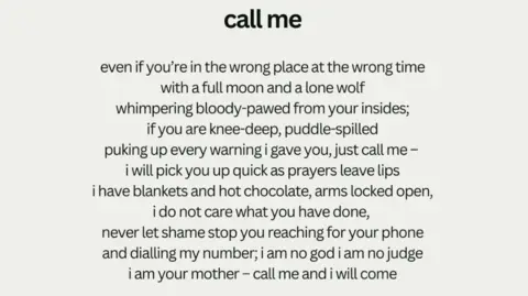 one of Hollie's poems