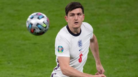 Harry Maguire in action for England against Italy in the European Championship final