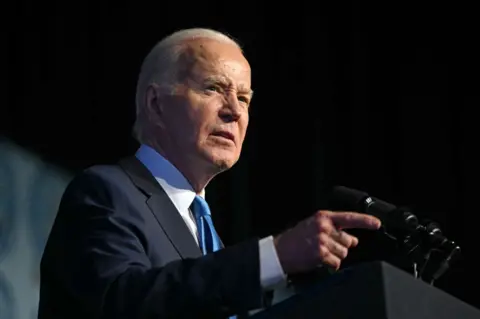 Joe Biden speaks during the NAACP Detroit Branch annual "Fight for Freedom Fund Dinner" in Detroit, Michigan