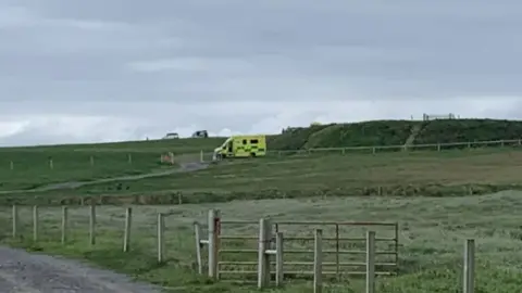 Ambulance near the scene in County Mayo