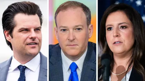 Getty Images Hình ảnh cho thấy Matt Gaetz, Lee Zeldin và Elise Stefanik