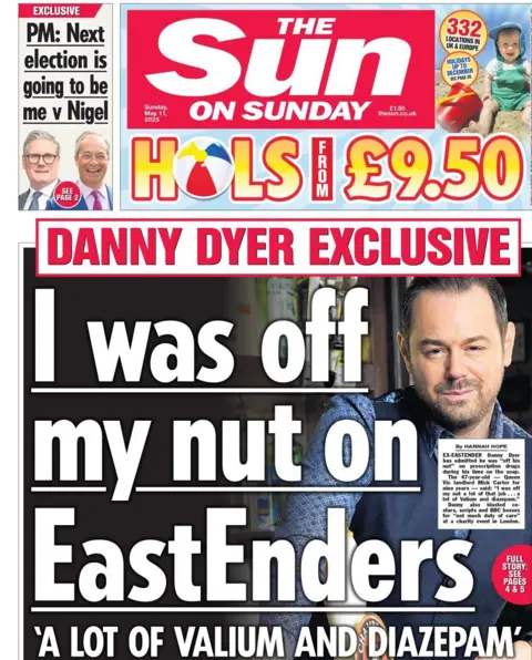 The Sun front page on Sunday 11 May 2025