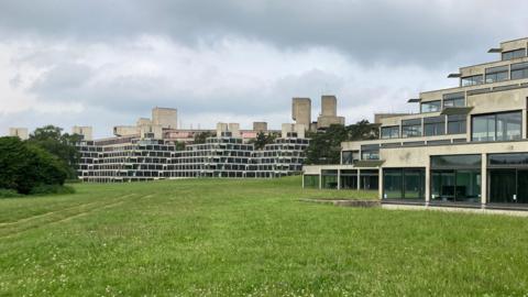 External view of Norfolk and Suffolk Terrace, known as the Ziggurats
