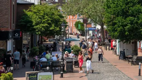 Getty Images A picture of a high street in Lewes, in East Sussex