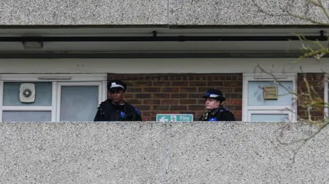 PA Media Police officers at Buckwheat Court in Abbey Wood.