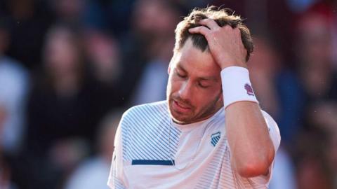 Cameron Norrie on day one of the French Open