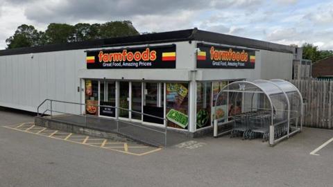 A view of the Farmfoods store in Seacroft, Leeds