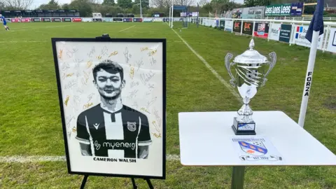 Natalie Bell photo of Cameron at football ground