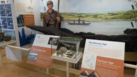 A view of Bronze Age exhibits in Congleton Museum