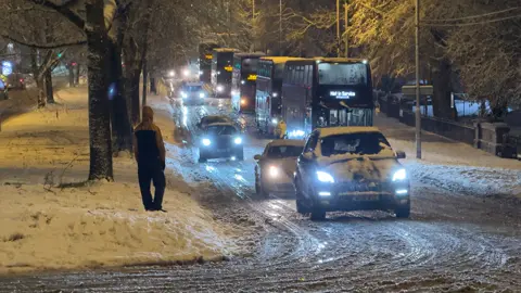 BBC A snow covered street