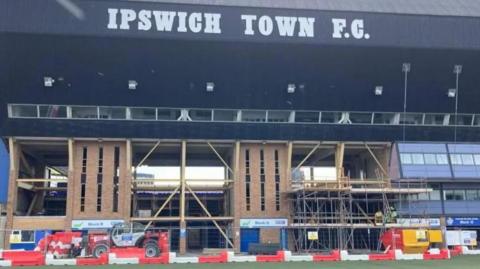 Building work taking place at Portman Road