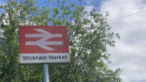 Alice Whaley/BBC Wickham Market station is home to the Station House