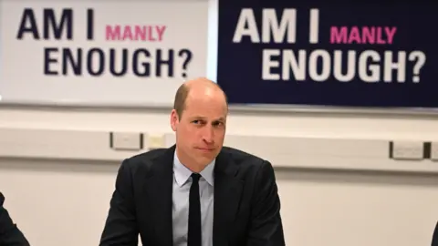 Getty Images The prince met representatives of the school's student voice committee