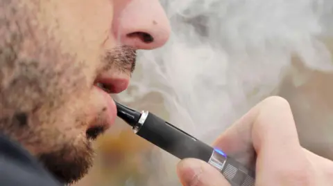 Getty Generic image of a man vaping