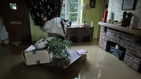 Supplied Inside a flooded house in Leicestershire. 