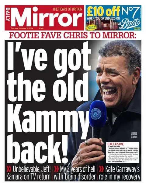  "I've got the old Kammy back"