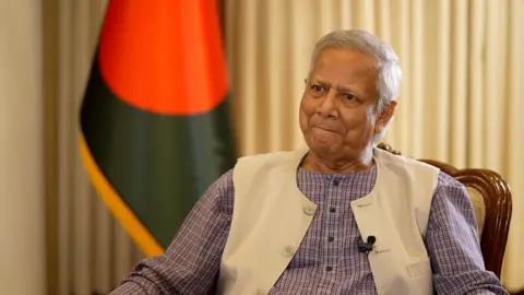 BBC interview Mohamed Yunus with BBC at his official residence in Dhaka