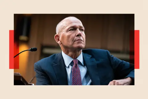 Getty Images David Calhoun pictured in a suit and tie