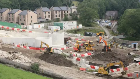Canal & River Trust The construction site of the spillway