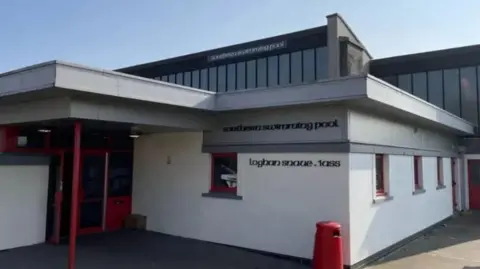 BBC Southern swimming pool building in Castletown