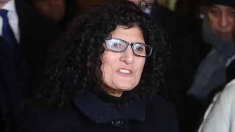 Farah Naz, Zara Aleena's aunt reading a statement outside the Old Bailey in London, after Jordan McSweeney was sentenced.