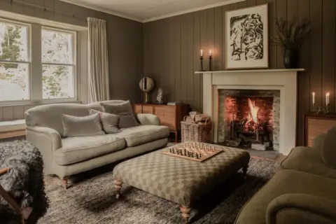 Fran Mart for Wildland Kinloch Lodge - a restored sitting room