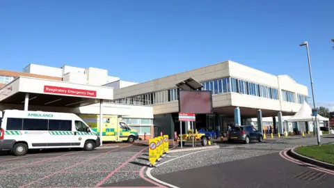 PACEMAKER Outside Craigavon Area Hospital. Two ambulances successful  beforehand   of Respiratory Emergency Unit