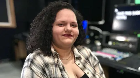 Martin Giles/BBC Ava Payne Spellman, 21, from St Albans, studies creative film, television and digital media production at the University of Northampton