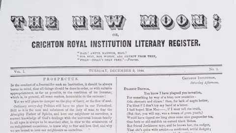 Crichton Archive Collection/ DGC Heritage Service A copy of the New Moon magazine which was written and published by patients