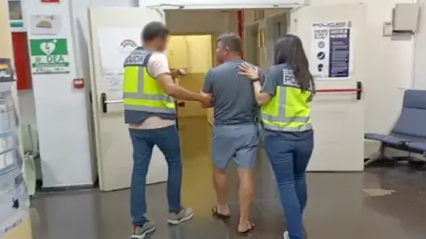 NCA Spanish police officers with Liam Byrne