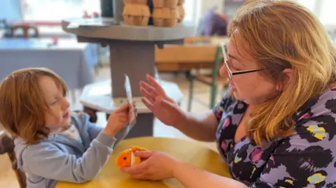 BBC Rachel and her son