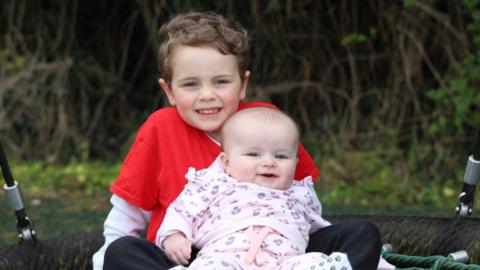 Joey and his baby sister Sophia