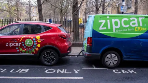 Zipcar rental car and van on 4th December 2024 in London