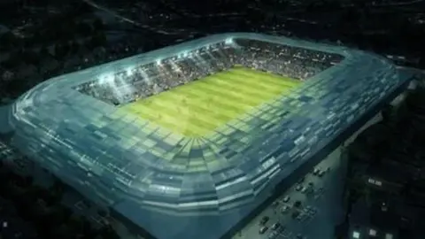 GAA An artist's impression of the planned Casement Park stadium in Belfast 