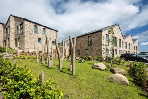 Keith Hunter Ellengowan Regeneration - housing at top of a slope