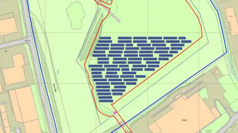 Shropshire Council planning portal a diagram of plans for a new solar farm 