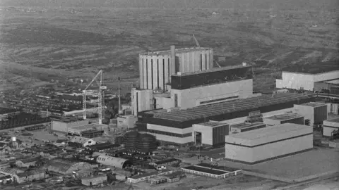 Getty Images A black and white image of a nuclear reactor.