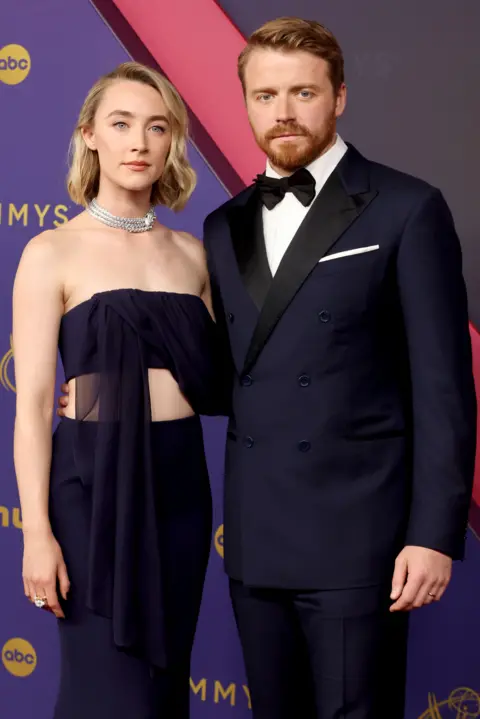 Getty Images Saoirse Ronan and Jack Lowden attend the 76th Primetime Emmy Awards at Peacock Theatre on September 15, 2024 in Los Angeles, California