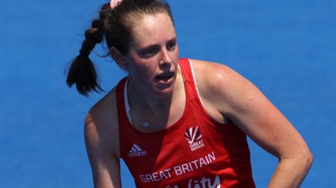 Giselle Ansley in action for Great Britain
