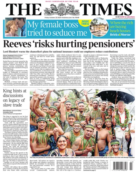  "Reeves 'risks hurting pensioners'". 