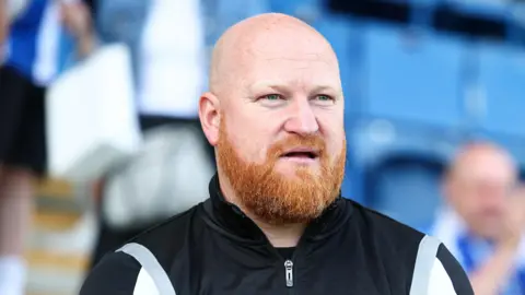 Andy Whing at Barrow's last game of the season in May